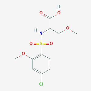 2-[(4-Chloro-2-methoxyphenyl)sulfonylamino]-3-methoxypropanoic acid