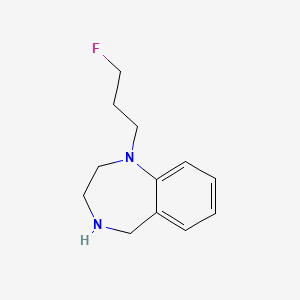 molecular formula C12H17FN2 B7603330 1-(3-Fluoropropyl)-2,3,4,5-tetrahydro-1,4-benzodiazepine 