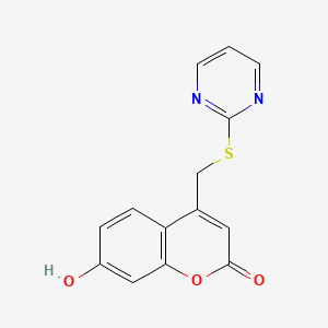 7-hydroxy-4-((pyrimidin-2-ylthio)methyl)-2H-chromen-2-one