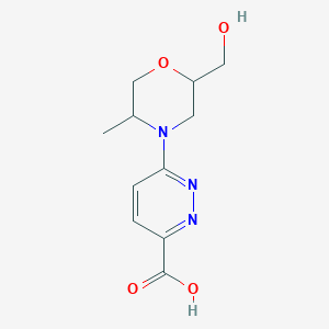 6-[2-(Hydroxymethyl)-5-methylmorpholin-4-yl]pyridazine-3-carboxylic acid