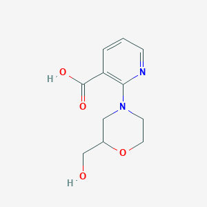 2-[2-(Hydroxymethyl)morpholin-4-yl]pyridine-3-carboxylic acid