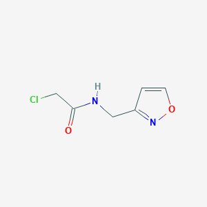 molecular formula C6H7ClN2O2 B7603413 2-chloro-N-(1,2-oxazol-3-ylmethyl)acetamide 