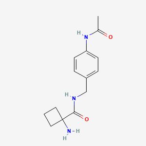 N-[(4-acetamidophenyl)methyl]-1-aminocyclobutane-1-carboxamide