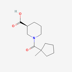 molecular formula C13H21NO3 B7603428 (3S)-1-(1-methylcyclopentanecarbonyl)piperidine-3-carboxylic acid 