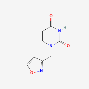 molecular formula C8H9N3O3 B7603431 1-(1,2-Oxazol-3-ylmethyl)-1,3-diazinane-2,4-dione 