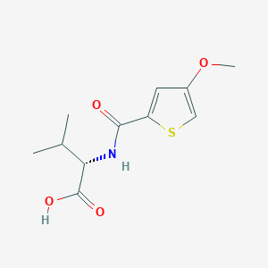 molecular formula C11H15NO4S B7603436 (2S)-2-[(4-methoxythiophene-2-carbonyl)amino]-3-methylbutanoic acid 