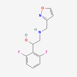 molecular formula C12H12F2N2O2 B7603454 1-(2,6-Difluorophenyl)-2-(1,2-oxazol-3-ylmethylamino)ethanol 