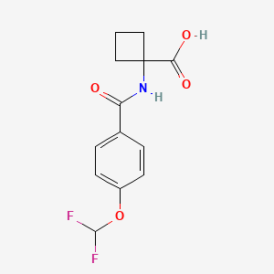 1-[[4-(Difluoromethoxy)benzoyl]amino]cyclobutane-1-carboxylic acid