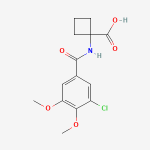 1-[(3-Chloro-4,5-dimethoxybenzoyl)amino]cyclobutane-1-carboxylic acid