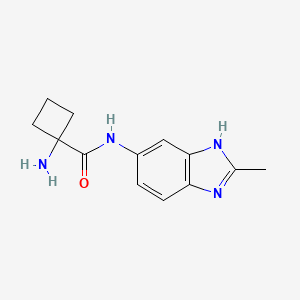 molecular formula C13H16N4O B7603475 1-amino-N-(2-methyl-3H-benzimidazol-5-yl)cyclobutane-1-carboxamide 