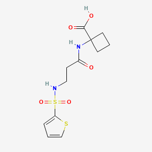 1-[3-(Thiophen-2-ylsulfonylamino)propanoylamino]cyclobutane-1-carboxylic acid