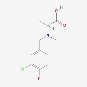 2-[(3-Chloro-4-fluorophenyl)methyl-methylamino]propanoic acid