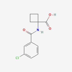 1-[(3-Chlorobenzoyl)amino]cyclobutane-1-carboxylic acid