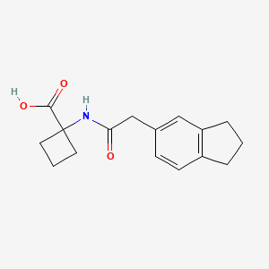 1-[[2-(2,3-dihydro-1H-inden-5-yl)acetyl]amino]cyclobutane-1-carboxylic acid