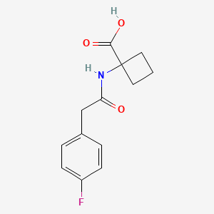 1-[[2-(4-Fluorophenyl)acetyl]amino]cyclobutane-1-carboxylic acid