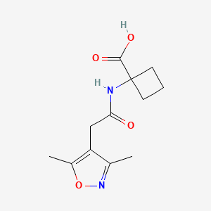 1-[[2-(3,5-Dimethyl-1,2-oxazol-4-yl)acetyl]amino]cyclobutane-1-carboxylic acid