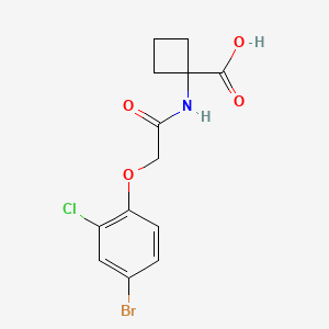 1-[[2-(4-Bromo-2-chlorophenoxy)acetyl]amino]cyclobutane-1-carboxylic acid