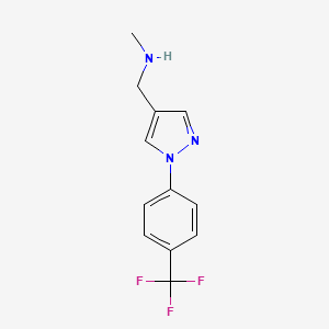 N-methyl-1-[1-[4-(trifluoromethyl)phenyl]pyrazol-4-yl]methanamine