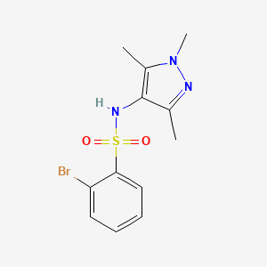 2-bromo-N-(1,3,5-trimethylpyrazol-4-yl)benzenesulfonamide