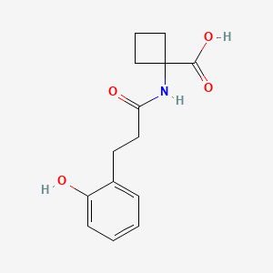 1-[3-(2-Hydroxyphenyl)propanoylamino]cyclobutane-1-carboxylic acid