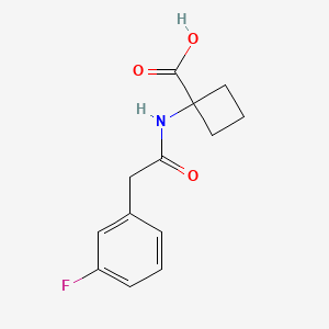 molecular formula C13H14FNO3 B7603622 1-[[2-(3-Fluorophenyl)acetyl]amino]cyclobutane-1-carboxylic acid 