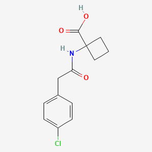 1-[[2-(4-Chlorophenyl)acetyl]amino]cyclobutane-1-carboxylic acid