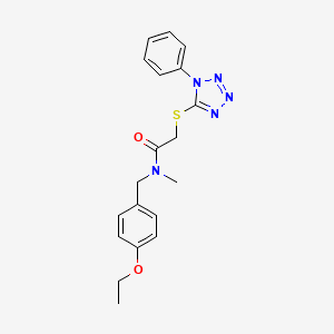 N-[(4-ethoxyphenyl)methyl]-N-methyl-2-(1-phenyltetrazol-5-yl)sulfanylacetamide