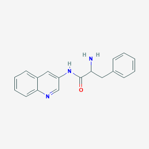 molecular formula C18H17N3O B7603662 2-amino-3-phenyl-N-quinolin-3-ylpropanamide 