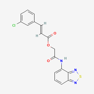 molecular formula C17H12ClN3O3S B7603669 [2-(2,1,3-benzothiadiazol-4-ylamino)-2-oxoethyl] (E)-3-(3-chlorophenyl)prop-2-enoate 