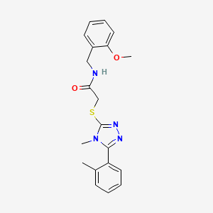 N-[(2-methoxyphenyl)methyl]-2-[[4-methyl-5-(2-methylphenyl)-1,2,4-triazol-3-yl]sulfanyl]acetamide