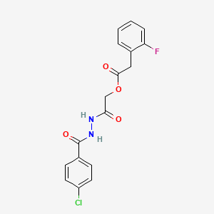 [2-[2-(4-Chlorobenzoyl)hydrazinyl]-2-oxoethyl] 2-(2-fluorophenyl)acetate