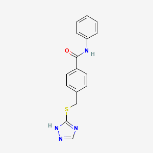 N-phenyl-4-(1H-1,2,4-triazol-5-ylsulfanylmethyl)benzamide