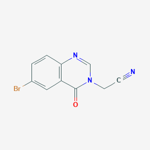 molecular formula C10H6BrN3O B7603712 2-(6-Bromo-4-oxoquinazolin-3-yl)acetonitrile 