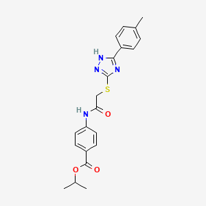 propan-2-yl 4-[[2-[[5-(4-methylphenyl)-1H-1,2,4-triazol-3-yl]sulfanyl]acetyl]amino]benzoate