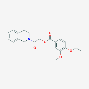 molecular formula C21H23NO5 B7603718 [2-(3,4-dihydro-1H-isoquinolin-2-yl)-2-oxoethyl] 4-ethoxy-3-methoxybenzoate 