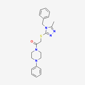 2-[(4-Benzyl-5-methyl-1,2,4-triazol-3-yl)sulfanyl]-1-(4-phenylpiperazin-1-yl)ethanone