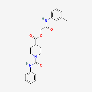 [2-(3-Methylanilino)-2-oxoethyl] 1-(phenylcarbamoyl)piperidine-4-carboxylate