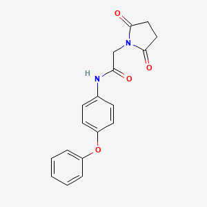 molecular formula C18H16N2O4 B7603750 2-(2,5-dioxopyrrolidin-1-yl)-N-(4-phenoxyphenyl)acetamide 