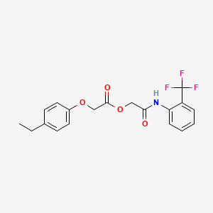 molecular formula C19H18F3NO4 B7603769 [2-Oxo-2-[2-(trifluoromethyl)anilino]ethyl] 2-(4-ethylphenoxy)acetate 