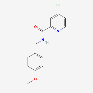 molecular formula C14H13ClN2O2 B7603776 4-chloro-N-[(4-methoxyphenyl)methyl]pyridine-2-carboxamide 