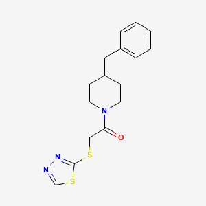 molecular formula C16H19N3OS2 B7603788 1-(4-Benzylpiperidin-1-yl)-2-(1,3,4-thiadiazol-2-ylsulfanyl)ethanone 