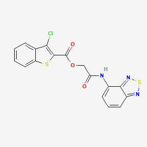 [2-(2,1,3-Benzothiadiazol-4-ylamino)-2-oxoethyl] 3-chloro-1-benzothiophene-2-carboxylate