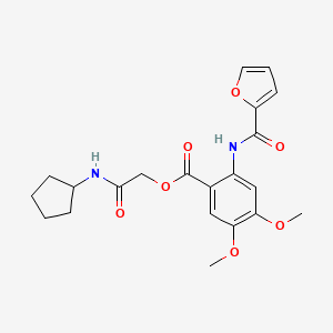 [2-(Cyclopentylamino)-2-oxoethyl] 2-(furan-2-carbonylamino)-4,5-dimethoxybenzoate