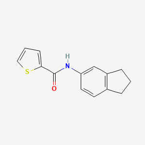 molecular formula C14H13NOS B7603815 N-(2,3-dihydro-1H-inden-5-yl)thiophene-2-carboxamide 