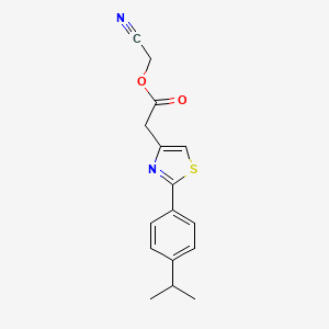 Cyanomethyl 2-[2-(4-propan-2-ylphenyl)-1,3-thiazol-4-yl]acetate