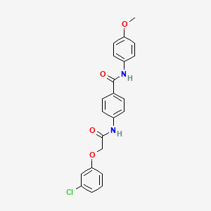 4-[[2-(3-chlorophenoxy)acetyl]amino]-N-(4-methoxyphenyl)benzamide