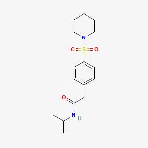 2-(4-piperidin-1-ylsulfonylphenyl)-N-propan-2-ylacetamide