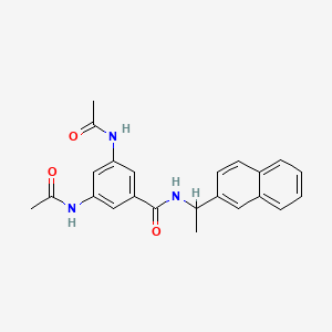 3,5-diacetamido-N-(1-naphthalen-2-ylethyl)benzamide