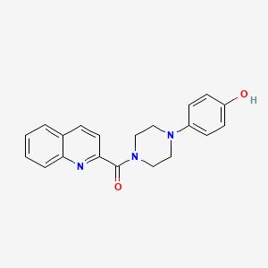 molecular formula C20H19N3O2 B7603928 [4-(4-Hydroxyphenyl)piperazin-1-yl]-quinolin-2-ylmethanone 