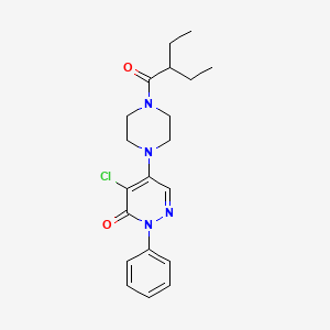 molecular formula C20H25ClN4O2 B7603929 4-Chloro-5-[4-(2-ethylbutanoyl)piperazin-1-yl]-2-phenylpyridazin-3-one 